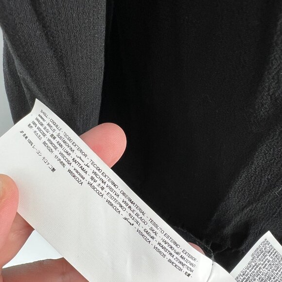 Desigual Ethnic Sleeve Embroidery Print Black Tiered Boho Dress Size Small - Picture 9 of 13